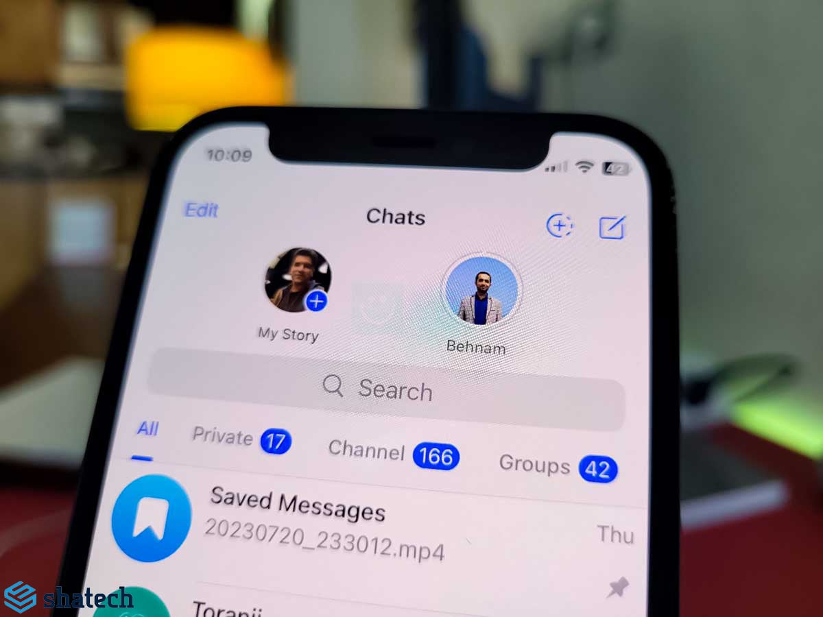 استوری گذاشتن در تلگرام