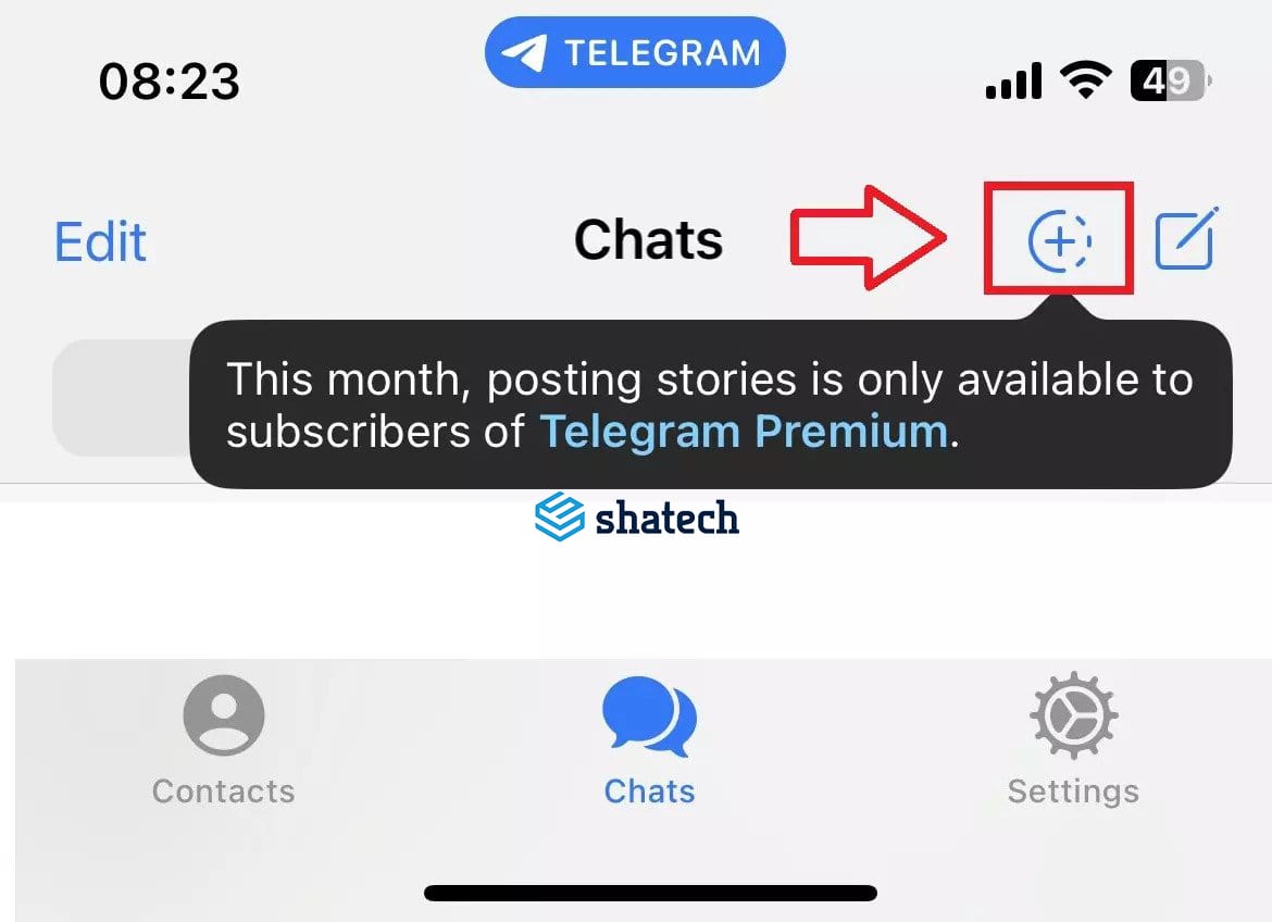 نحوه ی استوری گذاشتن در تلگرام